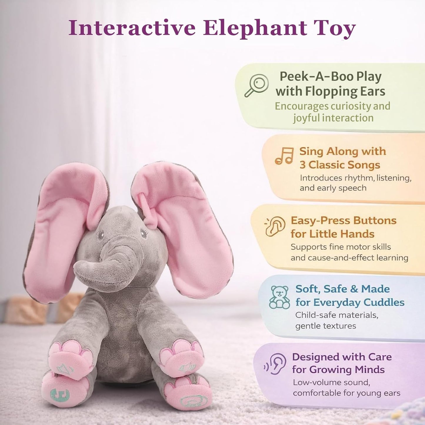 Animated Singing Elephant Plush Toy